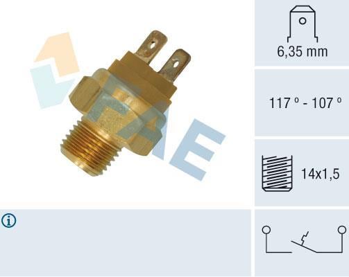 Interrupteur de température, ventilateur de radiateur FAE ref. 36040
