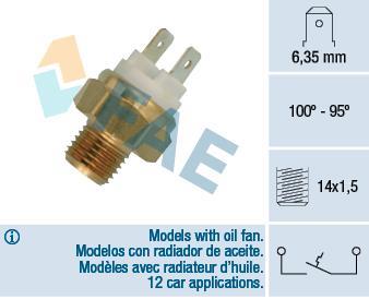 Interrupteur de température, ventilateur de radiateur FAE ref. 36060