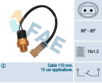 Interrupteur de température, ventilateur de radiateur FAE ref. 36100