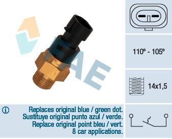 Interrupteur de température, ventilateur de radiateur FAE ref. 36200