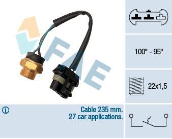 Interrupteur de température, ventilateur de radiateur FAE ref. 36210