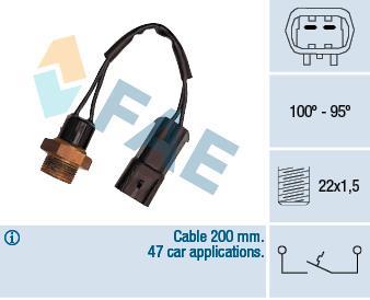 Interrupteur de température, ventilateur de radiateur FAE ref. 36220
