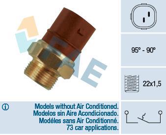 Interrupteur de température, ventilateur de radiateur FAE ref. 36270