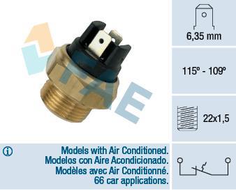 Interrupteur de température, ventilateur de radiateur FAE ref. 36280