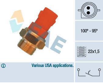 Interrupteur de température, ventilateur de radiateur FAE ref. 36340