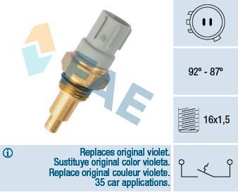 Interrupteur de température, ventilateur de radiateur FAE ref. 36390