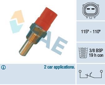 Interrupteur de température, ventilateur de radiateur FAE ref. 36400