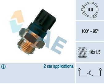 Interrupteur de température, ventilateur de radiateur FAE ref. 36470