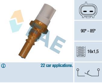 Interrupteur de température, ventilateur de radiateur FAE ref. 36545