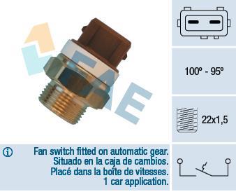 Interrupteur de température, ventilateur de radiateur FAE ref. 36650