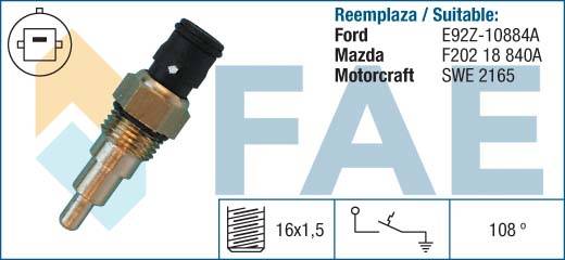 Interrupteur de température, ventilateur de radiateur FAE ref. 36680