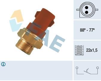 Interrupteur de température, ventilateur de radiateur FAE ref. 37230