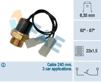 Interrupteur de température, ventilateur de radiateur FAE ref. 37430