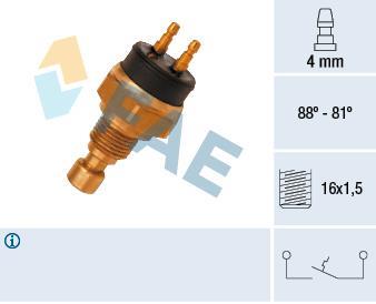 Interrupteur de température, ventilateur de radiateur FAE ref. 37440
