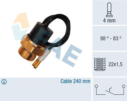 Interrupteur de température, ventilateur de radiateur FAE ref. 37470