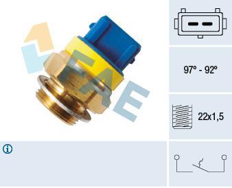Interrupteur de température, ventilateur de radiateur FAE ref. 37580