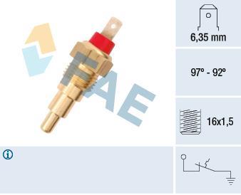 Interrupteur de température, ventilateur de radiateur FAE ref. 37610