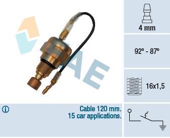 Interrupteur de température, ventilateur de radiateur FAE 37640