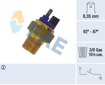 Interrupteur de température, ventilateur de radiateur FAE ref. 37651