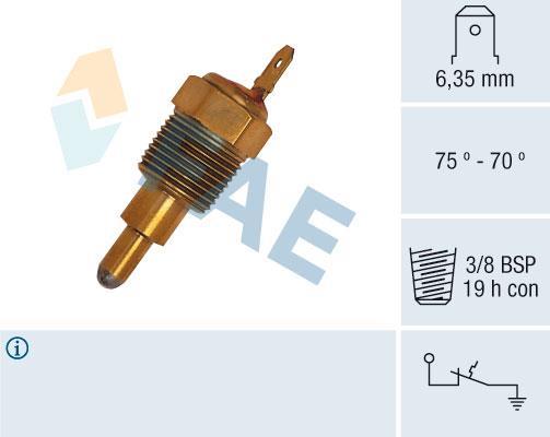 Interrupteur de température, ventilateur de radiateur FAE 37730
