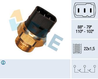 Interrupteur de température, ventilateur de radiateur FAE ref. 37840