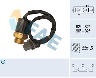 Interrupteur de température, ventilateur de radiateur FAE ref. 37870