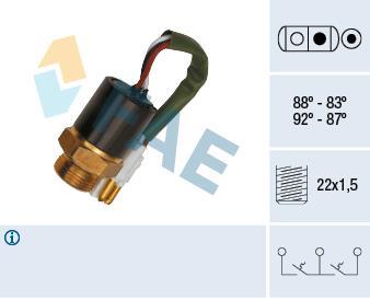 Interrupteur de température, ventilateur de radiateur FAE ref. 37890