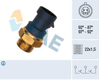 Interrupteur de température, ventilateur de radiateur FAE ref. 37910