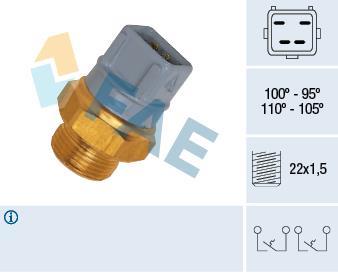 Interrupteur de température, ventilateur de radiateur FAE ref. 37970