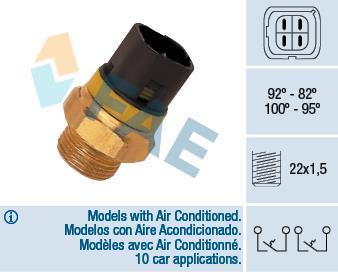 Interrupteur de température, ventilateur de radiateur FAE ref. 37990