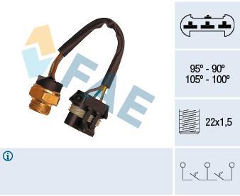 Interrupteur de température, ventilateur de radiateur FAE ref. 38050