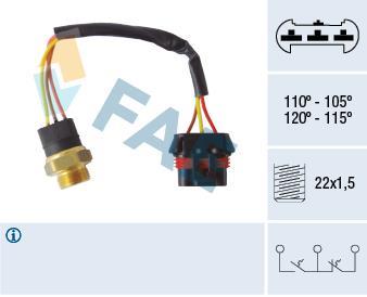 Interrupteur de température, ventilateur de radiateur FAE ref. 38065