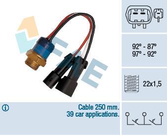 Interrupteur de température, ventilateur de radiateur FAE ref. 38090