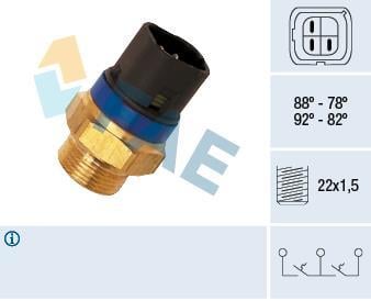 Interrupteur de température, ventilateur de radiateur FAE ref. 38110