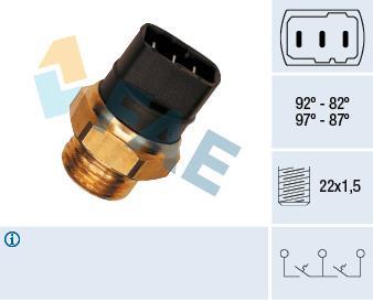 Interrupteur de température, ventilateur de radiateur FAE ref. 38150