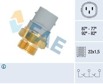 Interrupteur de température, ventilateur de radiateur FAE ref. 38160