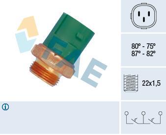 Interrupteur de température, ventilateur de radiateur FAE ref. 38165