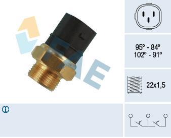 Interrupteur de température, ventilateur de radiateur FAE ref. 38180