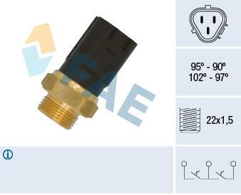 Interrupteur de température, ventilateur de radiateur FAE ref. 38185