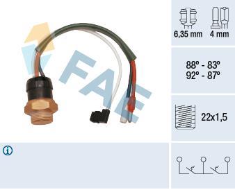 Interrupteur de température, ventilateur de radiateur FAE ref. 38190