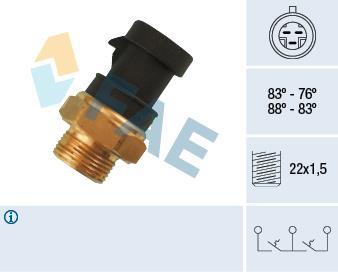 Interrupteur de température, ventilateur de radiateur FAE ref. 38200