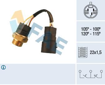 Interrupteur de température, ventilateur de radiateur FAE ref. 38220