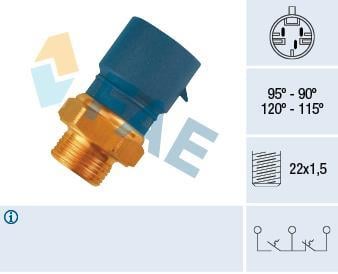 Interrupteur de température, ventilateur de radiateur FAE ref. 38235