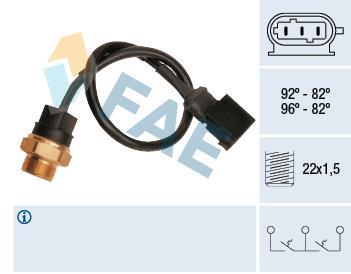 Interrupteur de température, ventilateur de radiateur FAE ref. 38260