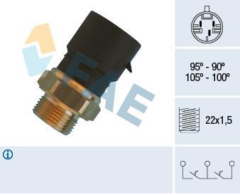 Interrupteur de température, ventilateur de radiateur FAE ref. 38310