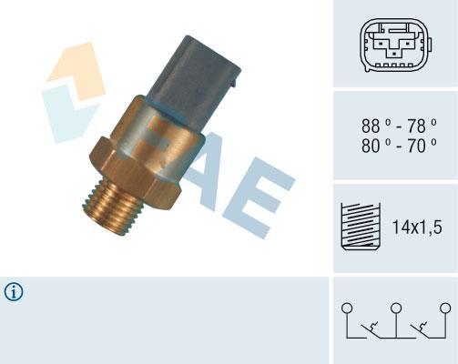 Interrupteur de température, ventilateur de radiateur FAE ref. 38382