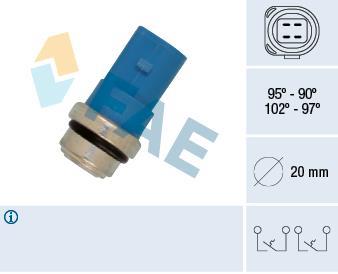 Interrupteur de température, ventilateur de radiateur FAE ref. 38391
