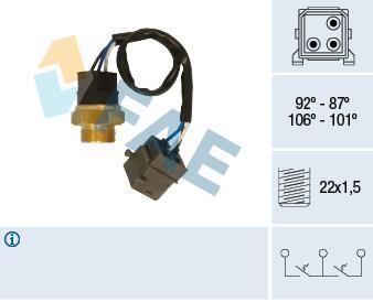 Interrupteur de température, ventilateur de radiateur FAE ref. 38400