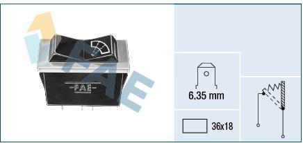 Interrupteur, intervalle de balayage d'essuie-glace FAE 62250