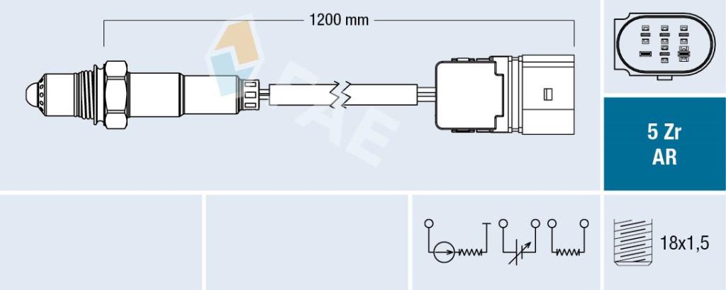 Sonda Lambda FAE ref. 75097